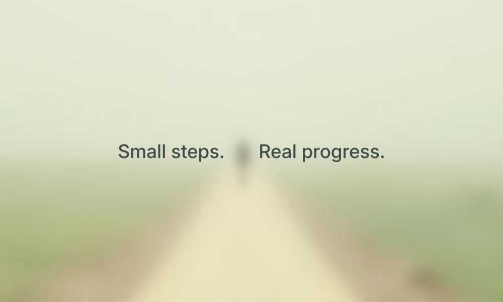 consistency beats intensity through small steps and long-term progress