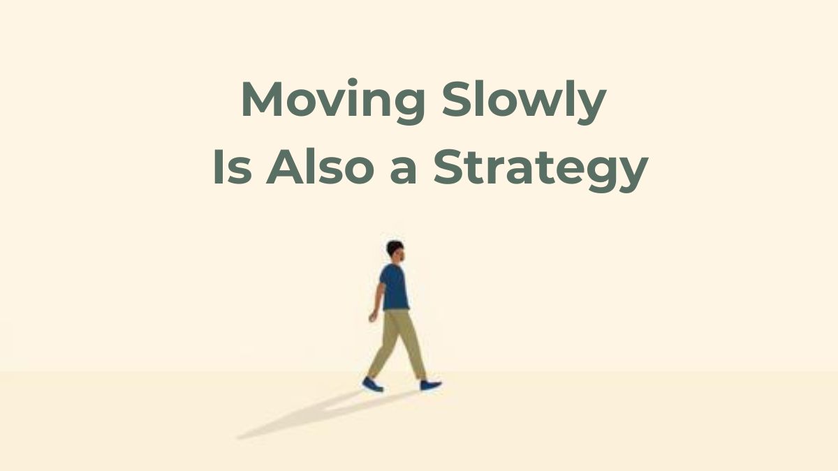 Featured image illustrating a slow marketing strategy focused on sustainable growth and long-term consistency