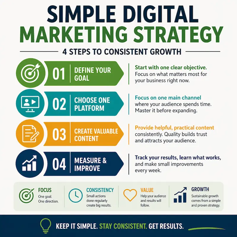 simple digital marketing strategy step by step for beginners