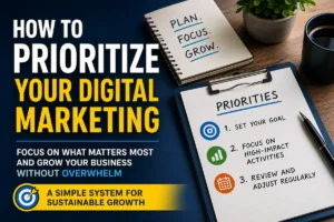 Prioritize your digital marketing by focusing on the activities that matter most for sustainable business growth.