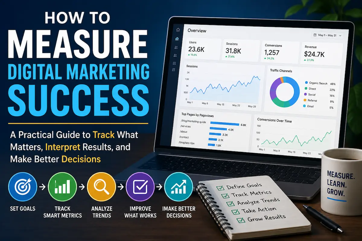 How to measure digital marketing success using goals, metrics, trends, and analytics